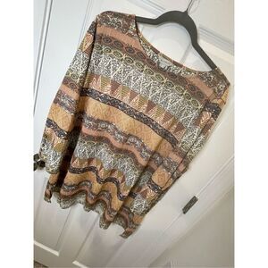 Multiples 2X blouse 3/4 sleeve women’s